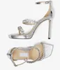 Style élégant BING bracelet en cristal sandales en daim noir chaussures pour femmes Slingbacks cristal bijoux boucle haut talon aiguille robe fête mariage EU35-43