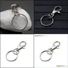 Key Rings Simple Style 60Mm25Mm Round Shape Diy Keychain For Handbag Sliver Color Small Cute Ring Charm Accessories Drop Delivery Jew Dhgmj