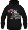 Felpe con cappuccio da uomo Felpa con cappuccio da uomo Funny White Black Tee KENWORTH TRUCK T908 'Aussie Flag' PERFORMANCE Donna Streetwear