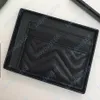 Nieuwe modekaarthouders Caviar Woman Mini Wallet Designer Pure Colors Echt lederen kiezelstenen Textuur Luxe zwarte portefeuilles met BO238Q