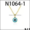 Anhänger Halsketten Kreative Trendy Persönlichkeit Mode Damen Halskette Devils Eye Ochain Kalter Wind Allmatch Einfache Neckl Yzedibleshop Dhano