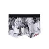 Underpants L-3XL Ice Silk Mens Underwear Breathable Boxer Shorts Antibacterial Panties Print Seamless BoxerShorts Male Intimates