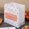 Gift Wrap 50pc Thank You Plastic Bags Storage Shopping with Handle Christmas Wedding Party Favor Bag Candy Cake Wrapping 230206