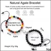 Beaded Strands Fashion 2Pcs/Set Natural Stone Bead Heart Magnet Couple Friendship Bracelets Yoga For Women Men Lovers Magnetic Brac Dhfix