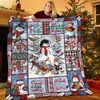 Blankets Christmas Flannel Throw Blanket Merry Soft Gift Home Decoration Sofa Bedding Living Room Lightweight