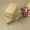 Opakowanie prezentowe 50pclot Kraft Paper Packing Boxes puste mydelniczka biżuteria Wedding CandyCarftaCressors Storage 230206