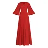 Party Dresses Vintage Elegant V Neck Waist Long Maxi Dress Women High Quality Red Black Lady Formal Female Evening Gown Plus Size