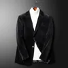 Men's Suits & Blazers Autumn And Winter Golden Velvet Suit Coat Korean Version Slim Fit Business Leisure Simple Banquet Formal Top Trend