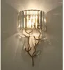 Duvar lambaları Nordic Kristal Lamba Yatak Odası Başucu Oturma Odası Cafe Yemek W23cm H42cm LED Düğün Koridoru Işık Deco Sconces