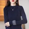 Women's T Shirts Autumn Fashion Hollow Women Pullover O-Neck Long Sleeve Shirt Female Sweater Jumpers Tee Cotton Knitted Tops Blouse