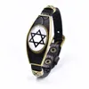 Bangle David Religioso Star Bracelet Leather Jewish Punk Watachbandbangle Kent22