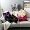 Poduszka 1pc Bow Velvet Rzuć nowoczesny styl biuro sofa domowa