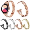 Bracelets de montre Mode X Type Style Bracelet de diamant pour Galaxy Active 2 1 Bande Lien en métal Femmes Bracelet 42mm 46mm275S