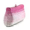 Sacs de soirée rose cristal jour embrayages sac de mariée femmes fête de mariage chaîne épaule sac à main sac à main en métal demoiselle d'honneur pochette portefeuille soirée