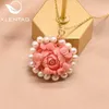 Подвесные ожерелья Xlentag Coral Flowers Natural пресноводные жемчужины на заказ ожерелья Egirl Goth Kingdom Hearts Luxury Boho Jewelry GN0142 G230206