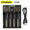 Зарядные устройства для мобильного телефона Liitokala lii-402 Smart Acter Acterday Charger 1.2V 3,7 В 3,2 В 3,85 В AAAAA для 18490 18350 17670 17500 16340 14500 10440 Батареи 230206