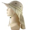 ベレー帽の夏の男性女性サンバケツハット首皮フラップアウトドアUV保護ワイドブリムハイキングメッシュ通気性帽子berets oliv2