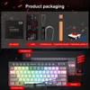 Klavyeler Redragon Soraka K647 RGB USB Mini İnce Ultra-İnce Tasarlanmış Mekanik Oyun Klavye Kırmızı Anahtarı 61 Tuşlarını Hesaplama PC 230206 için