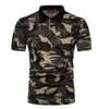 Men's Polos Zogaa Polo Shirt Brand Summer Camouflage Tops Male Short Sleeve Slim Military Para Turn-down Collar Hombre