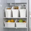 صناديق التخزين تنظيم صندوق المطبخ المطبخ منظم سطح المكتب مع عجلات ثلاجة توابل زجاجة حاوية الخضار