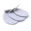 Jewelry Pouches 3pcs Gray Velvet Pendant Display Holder Egg Shape Stand Necklace Bust Jewellery