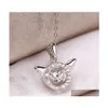 Pendant Necklaces Angel Wings Trend Cute 925 Heartbeat Beating Heart Necklace Carshop2006 Drop Delivery Jewelry Pendants Dhozt