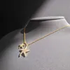 Pendentif Colliers New Starfish Star Collier De Luxe Ins Conception Simple Filles Pendentif Rinestone Collier Saint Valentin Cadeau Colier Femme Zk40 G230206