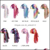 Beanie/Skull Caps Colorf Sparkly Durags Turban Bandanas Mens Shiny Silky Durag Headwear Headbands Hair Er Accessories Wave Rags Hat Dh0Pv