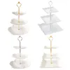 Plates Cake Rack Tray Dessert Vegetable Storage Creative Three-Layer Fruit PlateWedding Birthday Banquet Candy Shelf