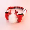 Hundhalsar Xmas Pet Collar Easy Wearing Bow-Knot Quick Release Mini Bell Pendant Style Temed Dekorativ