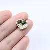Charms eruifa 6pcs 15mm Partı Parazit ile Parlak Kalp Çinko Alaşımlı Kolye Küpe Bilezik Takı Kadın Kız DIY El Yapımı 2 Renk