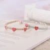 Bracelets porte-bonheur or amour titane acier Bracelet mode en forme de coeur Couple coréen bijoux de luxe pour femmesCharme