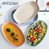 プレート4pcsクリエイティブキャンディーナッツドライフルーツプラスチック皿ボウル朝食トレイピクニックホームキッチン用品