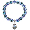 Strand Blue Resin Beads Beaded Bracelet Turkish Style Charm Eye Bead For Women Strands