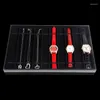 Jewelry Pouches Wholesale 40.5 25 Watch Necklace Bracelet Display Tray For 10 Pcs