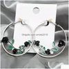 Hoop Huggie Fashion Jewelry Vintage Rose Flower Earrings Circle Drop Delivery Dhesn