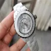 Yeni Marka Kadın Erkekler Çift Seramik Saat Totem Tasarımı 12 Serisi Ünlü Marka Logo Saati Lady Watches 33mm 38mm257p