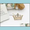 Hair Clips Barrettes Crown Brooches Pins High Quality Fashion Jewelry Christmas Eyecatching Exquisite Brooch Carshop2006 Drop Deliv Dhszo