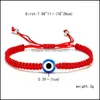 Bracelets à breloques Bracelet tissé à la main Chanceux Kabh Fil de ficelle rouge Hamsa Bleu Turc Evil Eye Bijoux Fatima Jolie 4 Drop Delivery Dhyz6