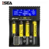 Ładowarki telefonu komórkowego HTRC 4 Slots ładowarka bateria LCD Smart Charger for Li-ion Li-Fe Ni-Cd AAAAA266506F22163409V 18650 Ładowarka 230206