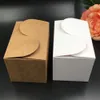 Envoltura de regalo 30pcslot Caja de pastel de papel Kraft natural Embalaje de fiesta CookieCandyNuts DIY Alta calidad 90x60x60mm 230206