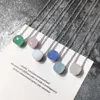 Pendant Necklaces 2019 Designer Most Popular Brand Candy Color Pedant Necklace Women Luxury Rose Gold 585 Silver Color Jewelry Mix Your Own Style G230206