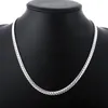 Chaînes 925 Sterling Silver 6mm Largeur Chaîne De Luxe Fine Collier Pour Femme Hommes 18-24 pouces Mode Mariage Fiançailles Fête Bijoux