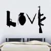 Banksy Love Weapons Wall Sticker Art Graffitti Street Vinyl Wall Decal Home Decor230p