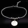 Anklets Shell Stainless Steel Ankle Bracelet For Women Hamsa Hand Leg Jewelry Mano De Fatima Coquillage Bijoux A612299S07