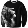 Heren Hoodies CnuuiKooek Sweatshirts 3D Lion Avatar Zwart Printing Hoodie Lange Mouw Pullover Brand