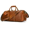 Torby Duffel torebki retro dla mężczyzn skórzana torba na bagaż geunine męskie ramię Messenger Cowhide Torebka biznesowa 2023
