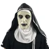 Party Masks The Nun Latex Mask With Headscarf Crucifix Terror Face Scary Cosplay Thriller Antifaz Para Fiesta Horror Mascara Cross 230206