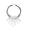 Colares pendentes de colar de couro grande de tamanho grande colar de couro grande colar geométrico de metal pingente para mulheres jóias bohemian g230206