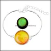 Braccialetti con ciondoli Gioielli con bracciale in cristallo Glow In The Series Planet Glass Cabochon Yzedibleshop Drop Delivery Dhovp